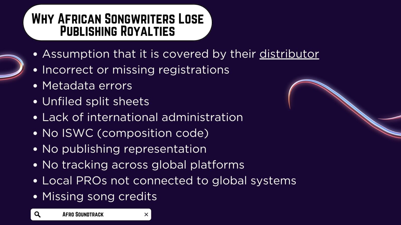 A clear guide to publishing royalties, master royalties, and how African artists can maximize music royalties worldwide with Afro Soundtrack.
